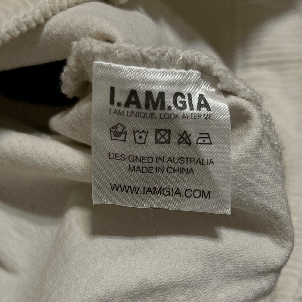 I.Am.Gia corduroy cropped Vest top, cream, size XS - Picture 9 of 10